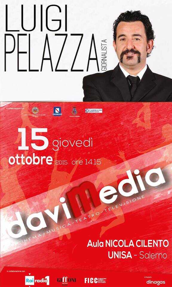 Davimedia: il 15 ottobre Luigi Pelazza delle Iene sarà ospite all’Unisa Davimedia: il 15 ottobre Luigi Pelazza delle Iene sarà ospite all’Unisa