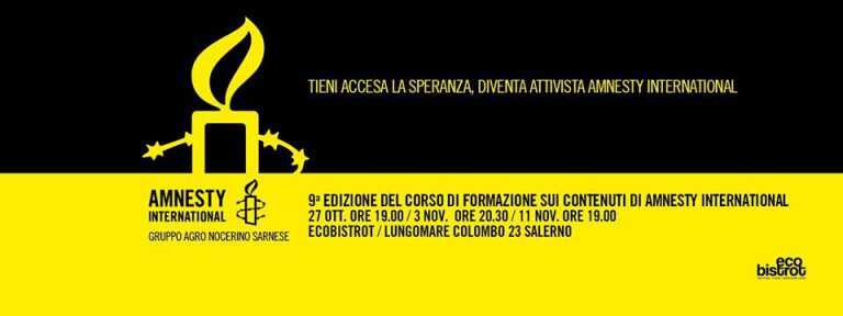 Salerno. Corso di formazione sui contenuti di Amnesty International