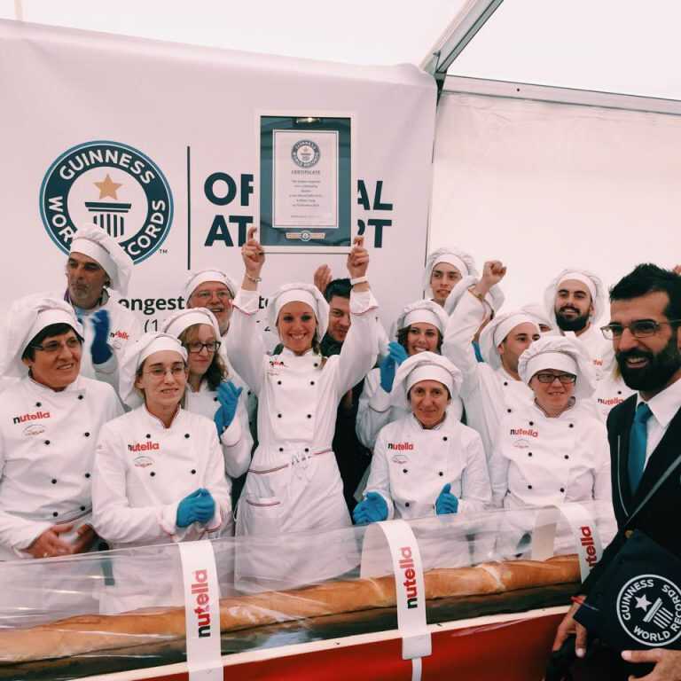Expo, Guinness World Record: sfornata una baguette alla Nutella lunga 122,4 metri