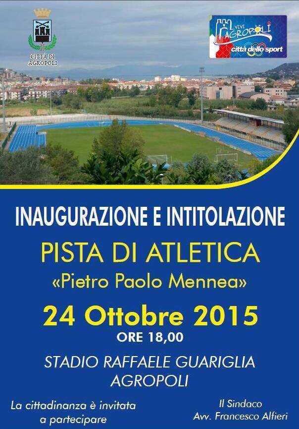 Agropoli: al Guariglia, pista d’atletica dedicata a Mennea
