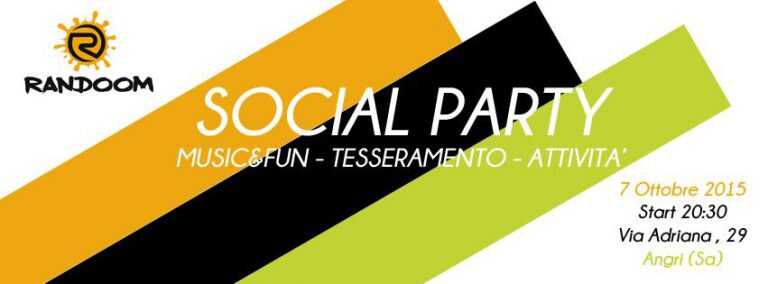 Angri. Randoom Social Party: inaugurazione anno associativo 2015/2016 Angri. Randoom Social Party: inaugurazione anno associativo 2015/2016
