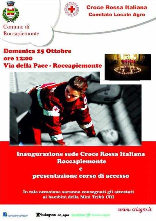 Roccapiemonte. Domenica 25 ottobre inaugurazione della sede Croce Rosse Italiana