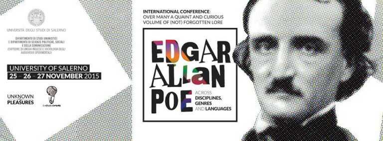 Unisa. 25-26-27 novembre convegno internazionale su Edgar Allan Poe
