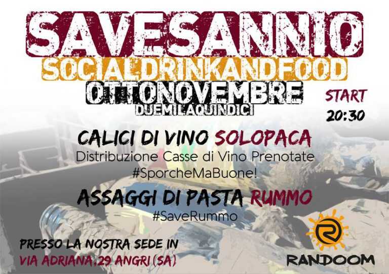 Angri. Randoom organizza una serata enogastronomica con le prelibatezze del Sannio Angri. Randoom organizza una serata enogastronomica con le prelibatezze del Sannio