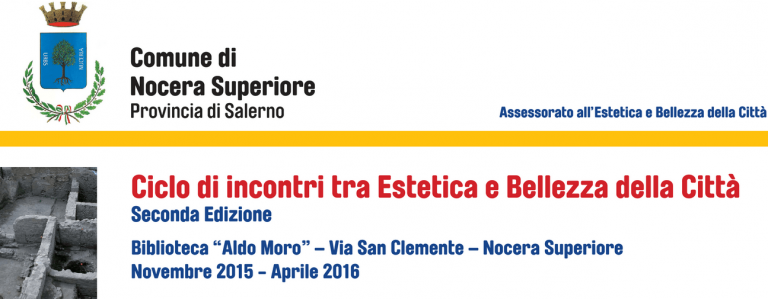 Nocera Superiore. Ciclo incontri tra Estetica e Bellezza della città