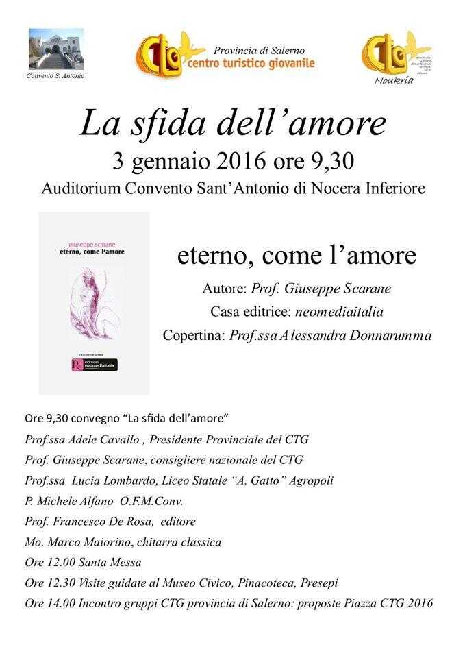 Nocera Inferiore. Presentazione del libro “Eterno, come l’amore”