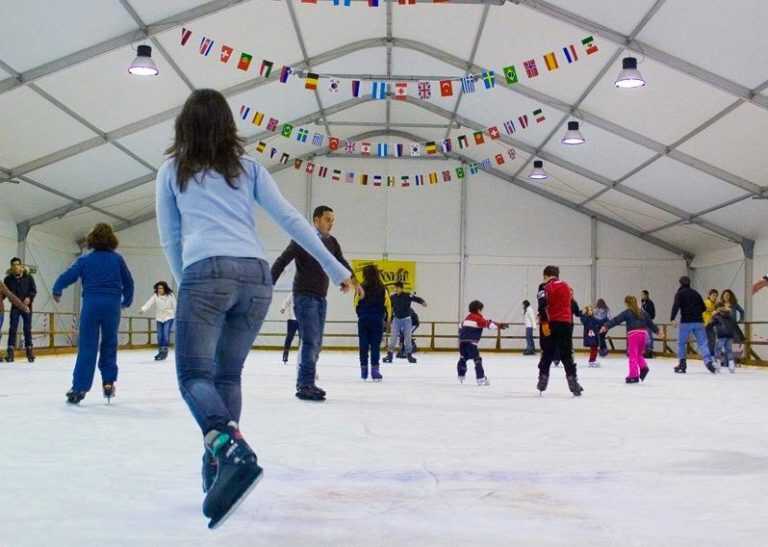Castel San Giorgio. Inaugurazione della pista di pattinaggio su ghiaccio sintetico