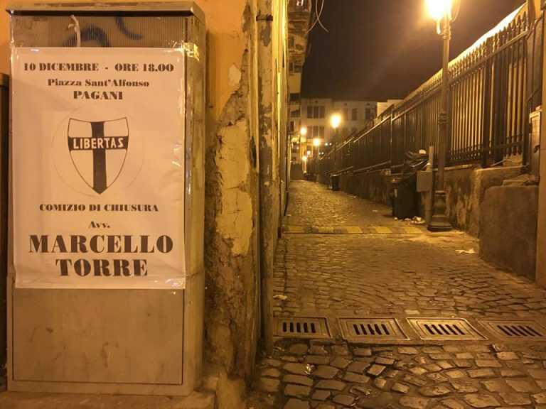 Il risveglio dei paganesi con i manifesti elettorali di Marcello Torre