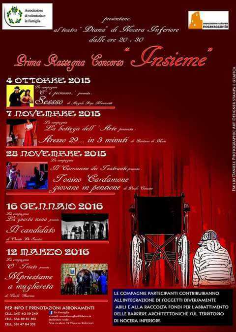 Nocera Inferiore. Al Teatro Diana rassegna teatrale “Insieme “
