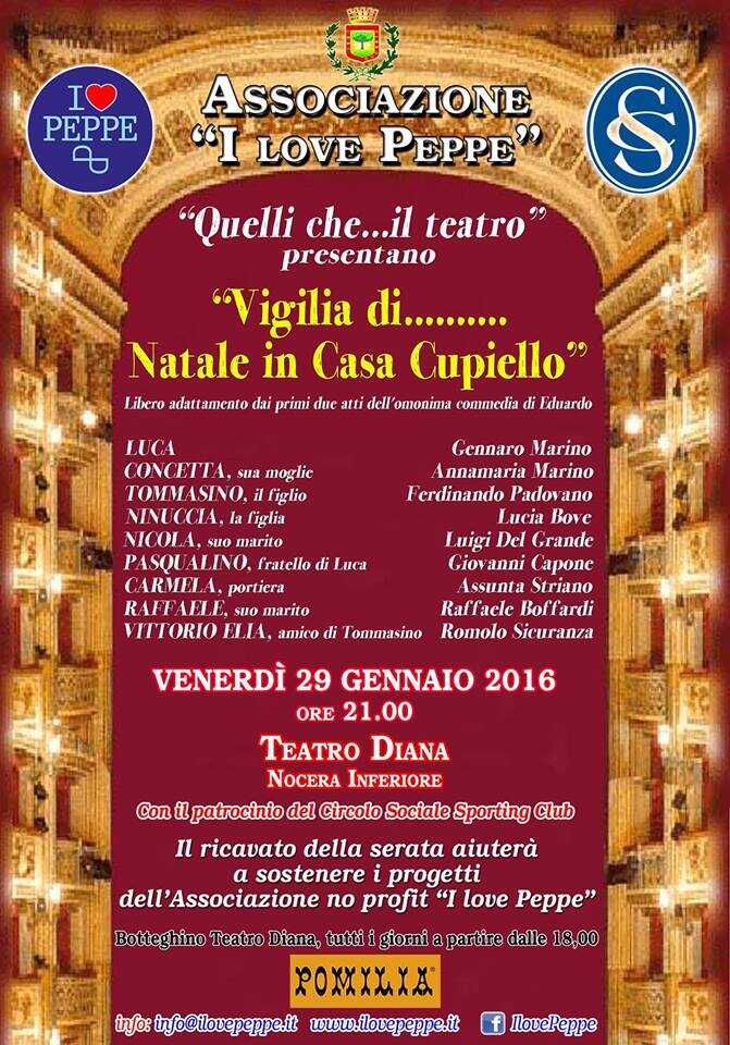 Nocera Inferiore. Al Teatro Diana “Vigilia di… Natale in Casa Cupiello”