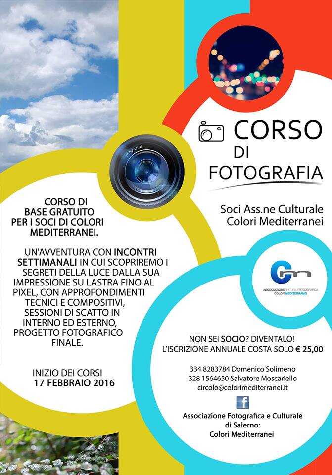 Salerno. Corso gratuito di fotografia
