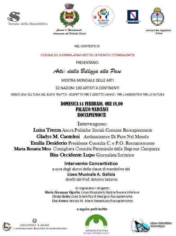 A Roccapiemonte mostra d’Arte Internazionale per affermare il diritto alla Pace