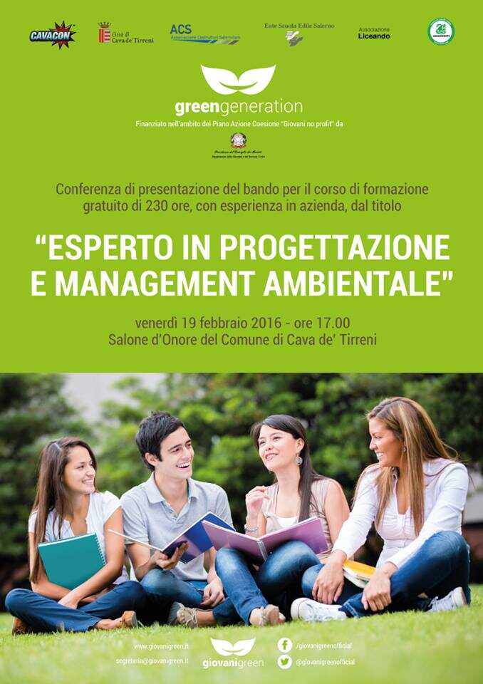 Cava, corso formativo “Esperto in progettazione e management ambientale”
