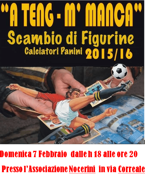 Associazione Nocerini. Domenica pomeriggio scambio di figurine