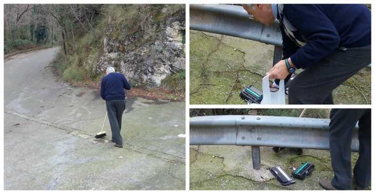 Giuseppe, il pensionato che si dedicata alla pulizia di Montalbino