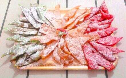 Chiacchiere colorate con e senza Bimby