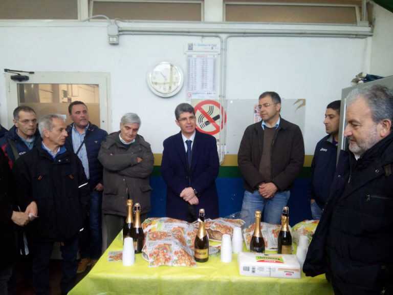 Servalli in visita alla Metellia Servizi per gli auguri di Pasqua