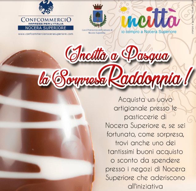 Confcommercio Nocera Superiore. “incittà a Pasqua la sorpresa raddoppia”