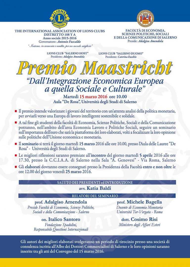 Unisa. Dall’integrazione economica europea a quella sociale e culturale