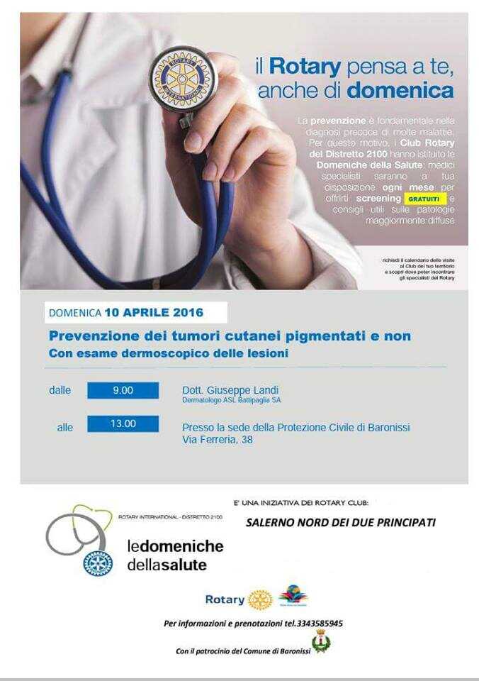 Le domeniche della Salute a Baronissi: prevenzione dei tumori cutanei