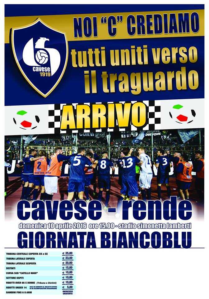 Forza Cavese. Domenica “Giornata Biancoblu”