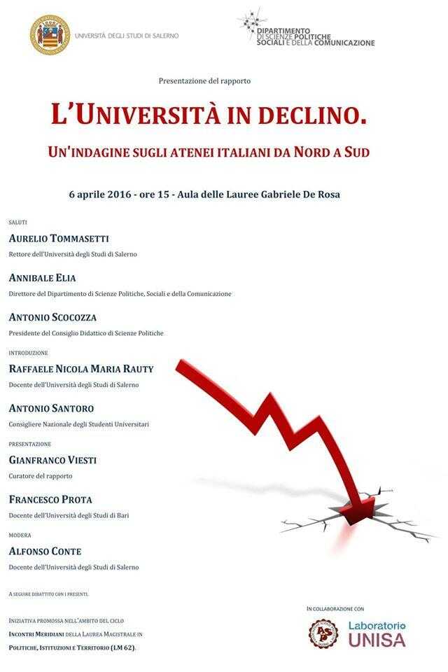 L’Università in declino. Un’indagine sugli atenei italiani da Nord a Sud