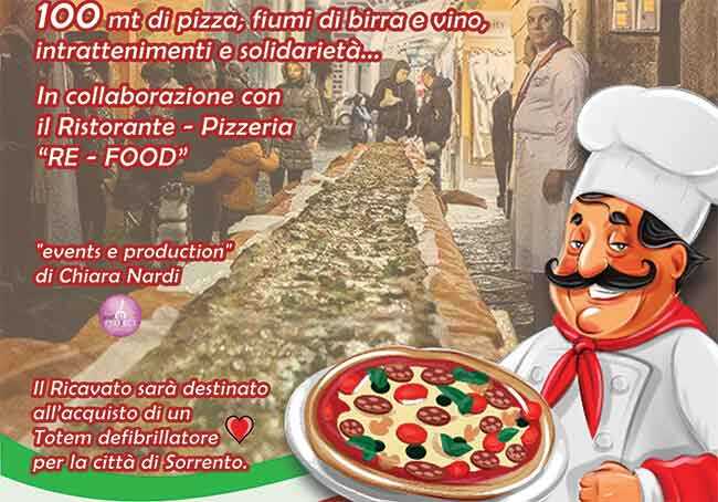 Una pizza da 100 metri per un record di solidarietà