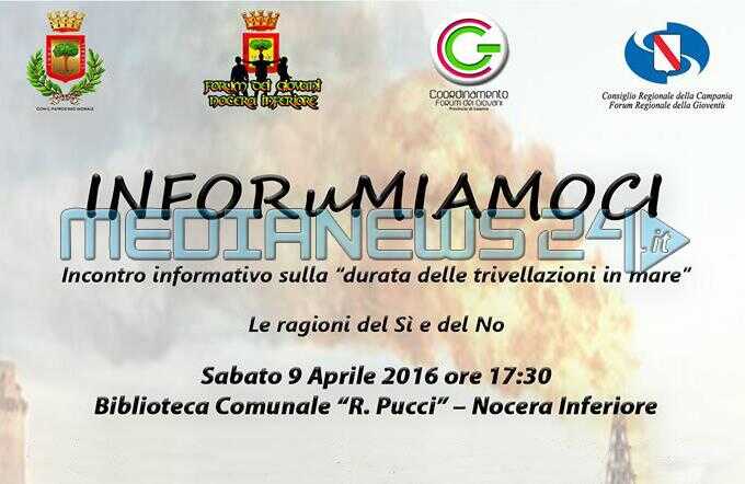 Referendum sulle trivellazioni: incontro informativo a Nocera