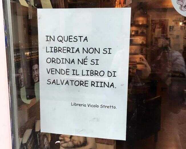 Riina jr ospite di Vespa: la libreria Vicolo Stretto di Catania alza la voce. “Non vendiamo il suo libro”