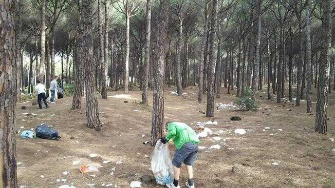 Torre del Greco, volontari a lavoro per ripulire le pinete