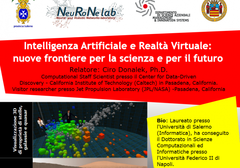 Salerno, seminario “Intelligenza Artificiale e Realtà Virtuale