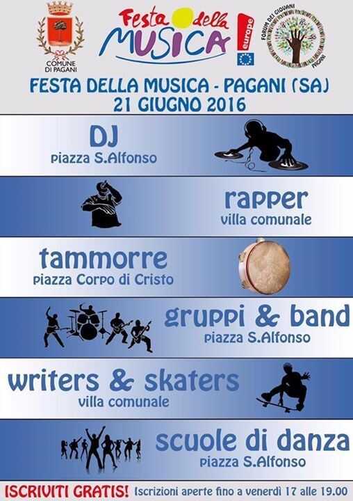 Festa della Musica, tutto pronto a Pagani