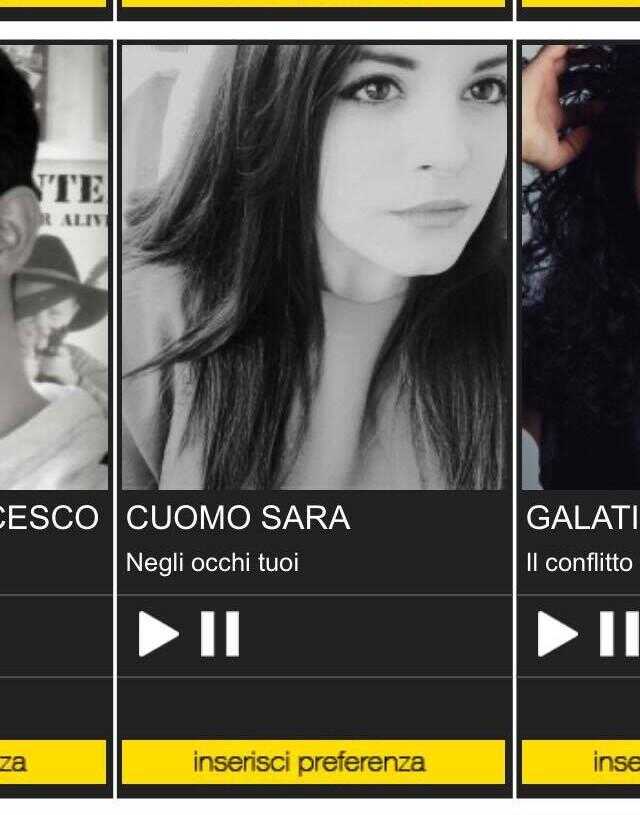 Sara Cuomo Premio Mia Martini preliminari