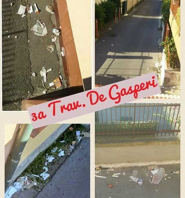 Pagani, strade sporche, i cittadini:”Siamo messi male”