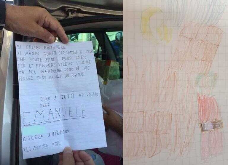 Terremoto, giorno del lutto: il grande cuore dei bambini