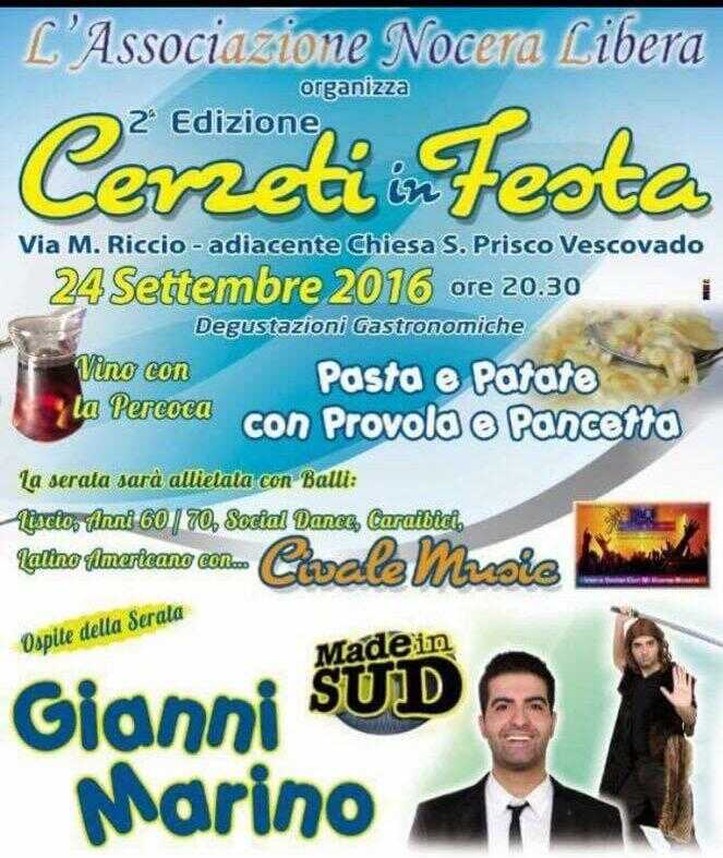 Nocera, in via Riccio torna “Cerzeti in Festa”