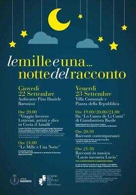 Le mille e una notte del Racconto: a Baronissi l’incontro con l’arte