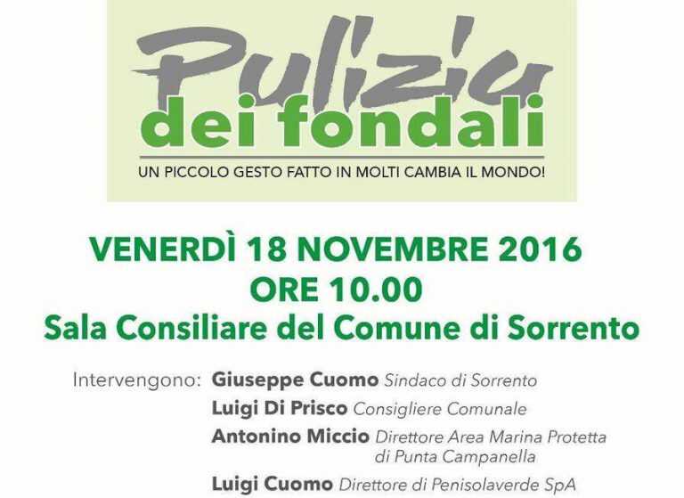 Sorrento: premio comunale per la pulizia dei fondali