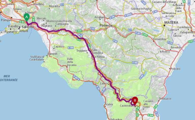 L’itinerario per i tifosi metelliani diretti a Castrovillari