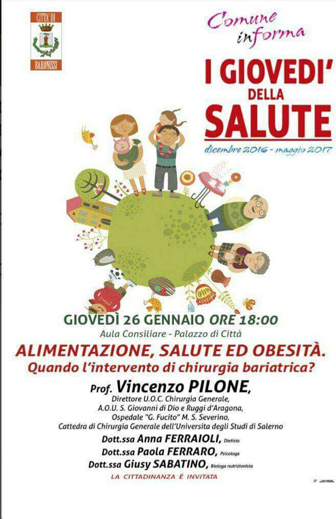 Giovedì della salute: a Baronissi si parla di obesità
