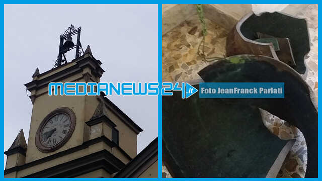 Angri. Cade campana dalla chiesa di Santa Caterina