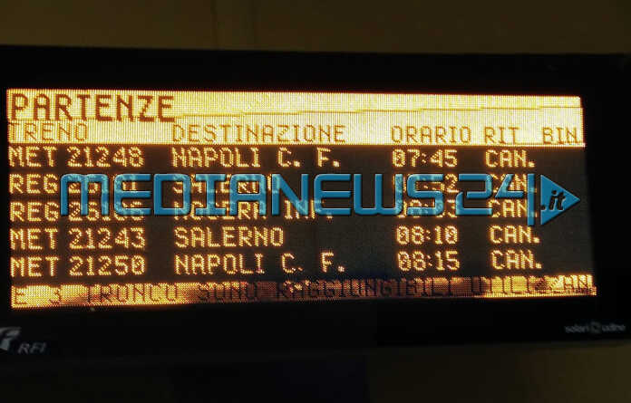 Codacons denuncia la soppressione di alcune tratte ferroviarie sulla linea Salerno-Roma.