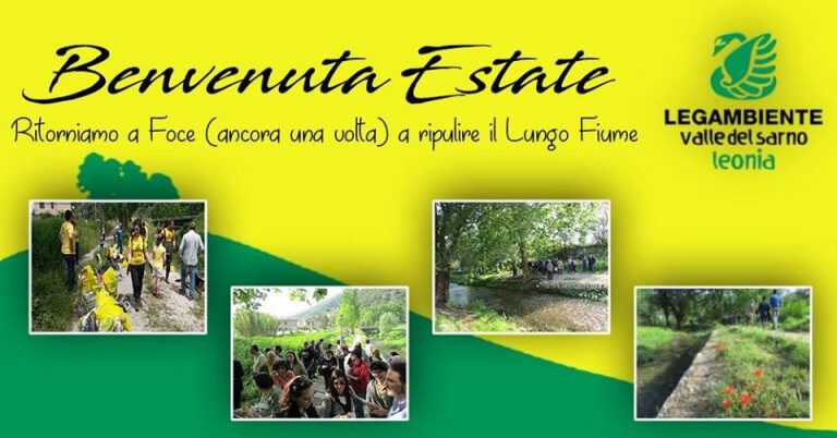 Benvenuta Estate. Leonia Legambiente ritorna a Foce per ripulire il lungo fiume del Sarno