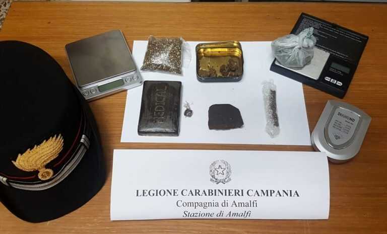 Amalfi, droga per la giornata di mare: arrestati giovani di Pagani e Nocera