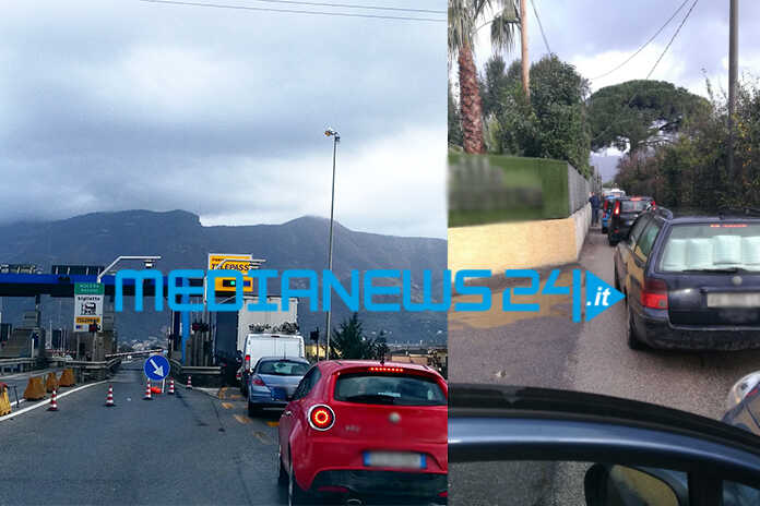 Pagani – Un solo casello all’ingresso A30. Traffico in tilt e disagi