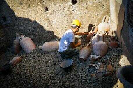 Schola Armaturarum excavation in Pompei