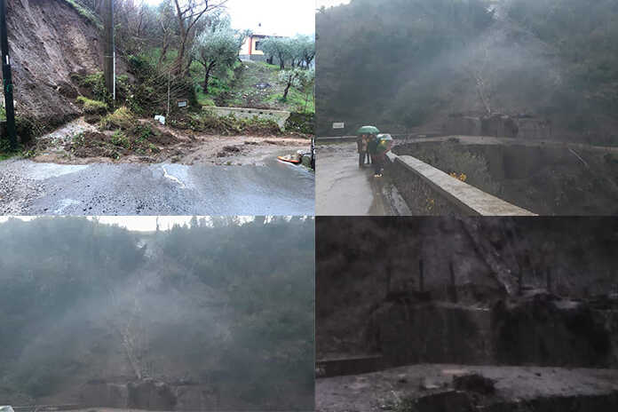 Tramonti. Si stacca una pericolosa frana. Paura e panico a Pucara