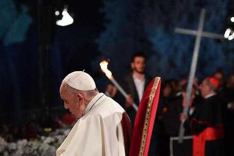 Pope Francis presides the Via Crucis (Way of the Cross)