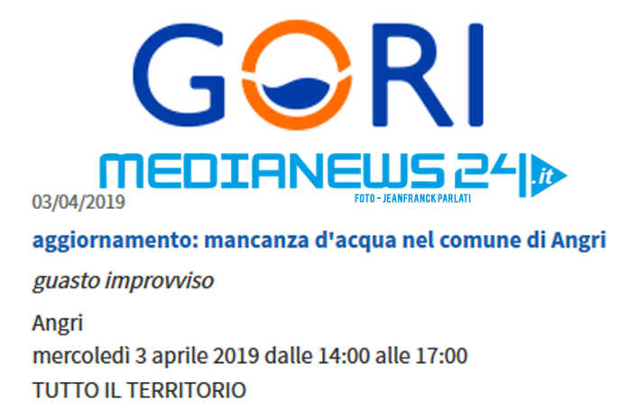 Angri – Ci risiamo, ancora mancanza d’acqua nel comune di Angri