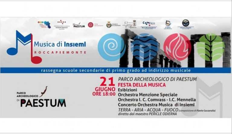 Paestum “Musica di InsiemI” il 21 giugno, tutti insieme musicalmente